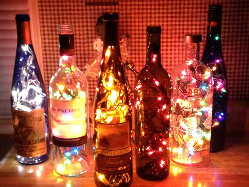 Lighted Wine and Liquor Bottles How To A Bottle Lamp