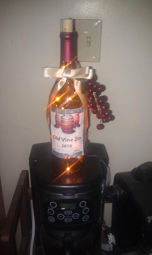 Wine Bottle with Lights