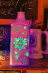 Snowflake lighted bottle