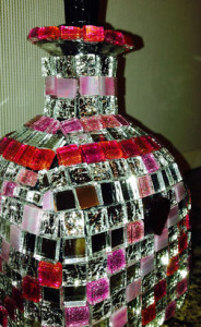 Pink Mosaic Lamp 