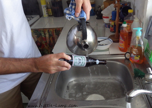 Beer Bottle Cutting in Belize