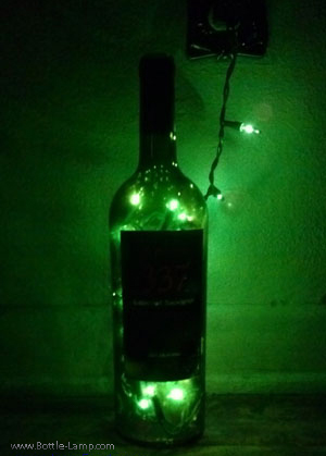 Lighted Wine Bottle