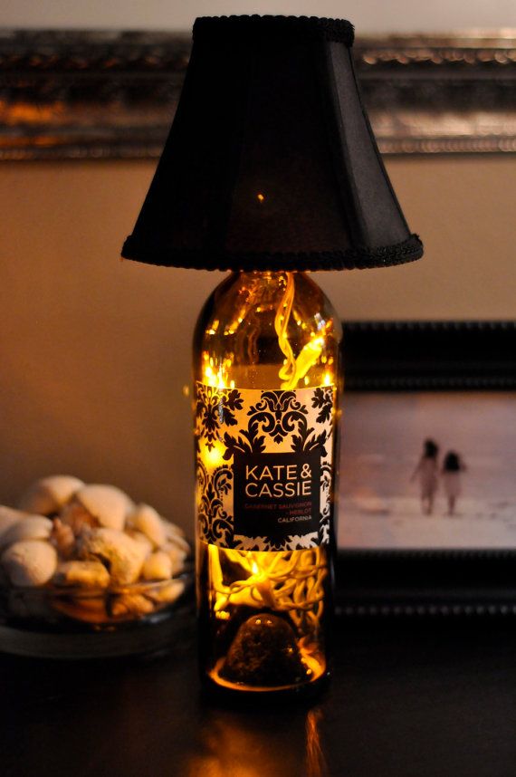 wine bottle lamp on pinterest