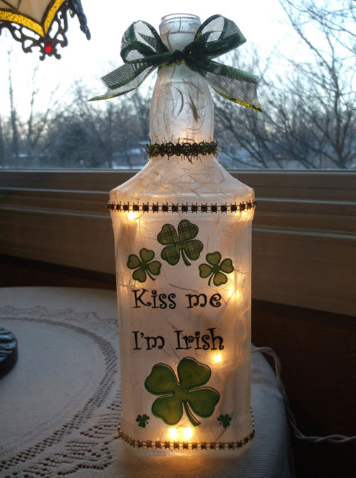 Kiss Me Im Irish lighted bottle