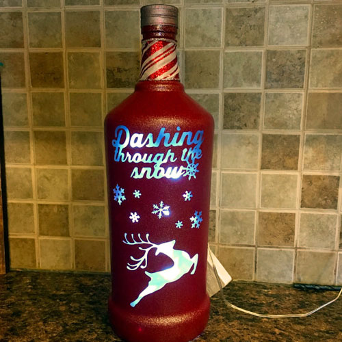 Holiday Bottle Decor
