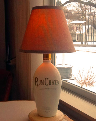 rum chata bottle lamp On