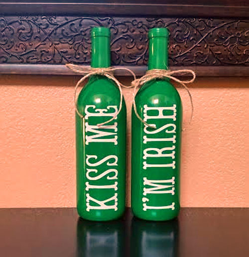 Kiss Me Im Irish bottle light