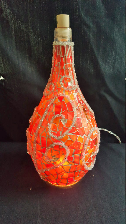 Mosaic Bottle Lamp
