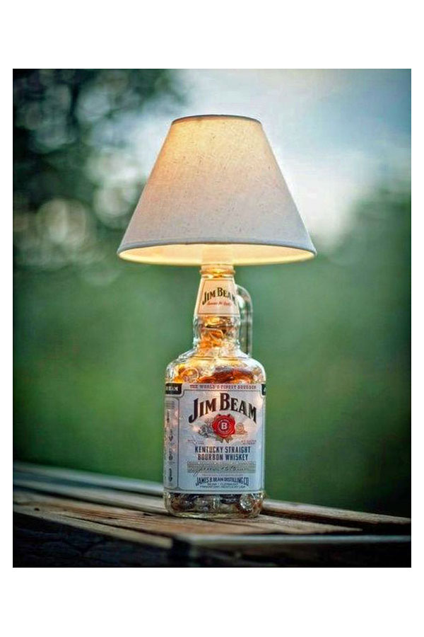 Jim Beam bottle lamp